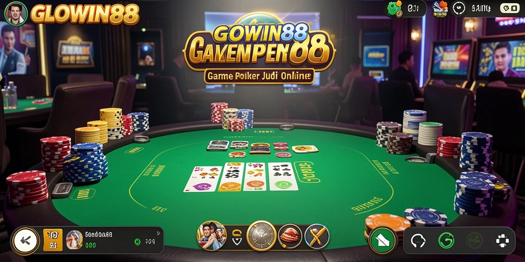 Tampilan gameplay poker yang menarik dan penuh aksi.