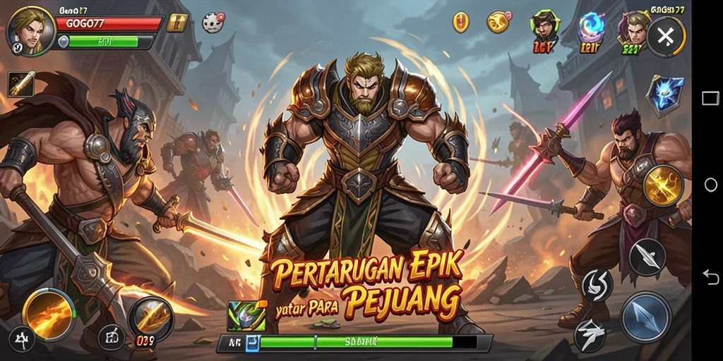 Tampilan gameplay GOGO77 yang mendebarkan dan penuh aksi.