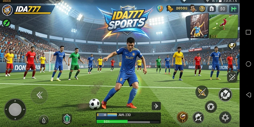 Tampilan gameplay IDA777 menampilkan pertandingan olahraga yang mendebarkan.