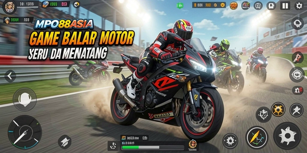 Tampilan gameplay seru di MPO88ASIA dengan balapan yang mendebarkan.
