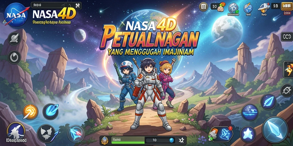 Tangkapan layar dari gameplay seru NASA4D dengan grafik Anime menakjubkan.