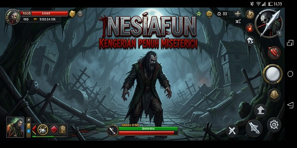 Screenshot gameplay <strong>NESIAFUN</strong> menampilkan suasana menyeramkan yang memikat.