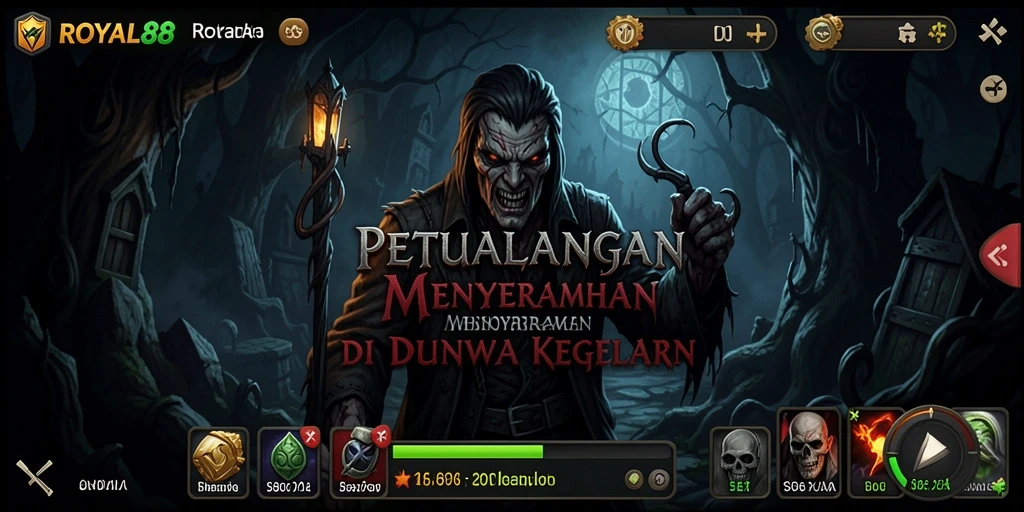 Menampilkan aksi menyeramkan dalam gameplay ROYAL88.