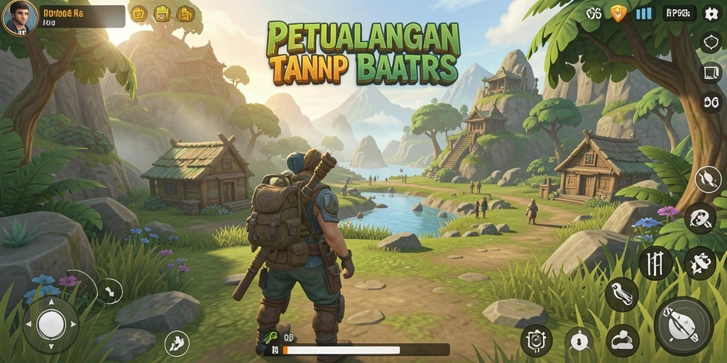 Screenshot gameplay RP66 memperlihatkan keindahan dunia terbuka yang luas.