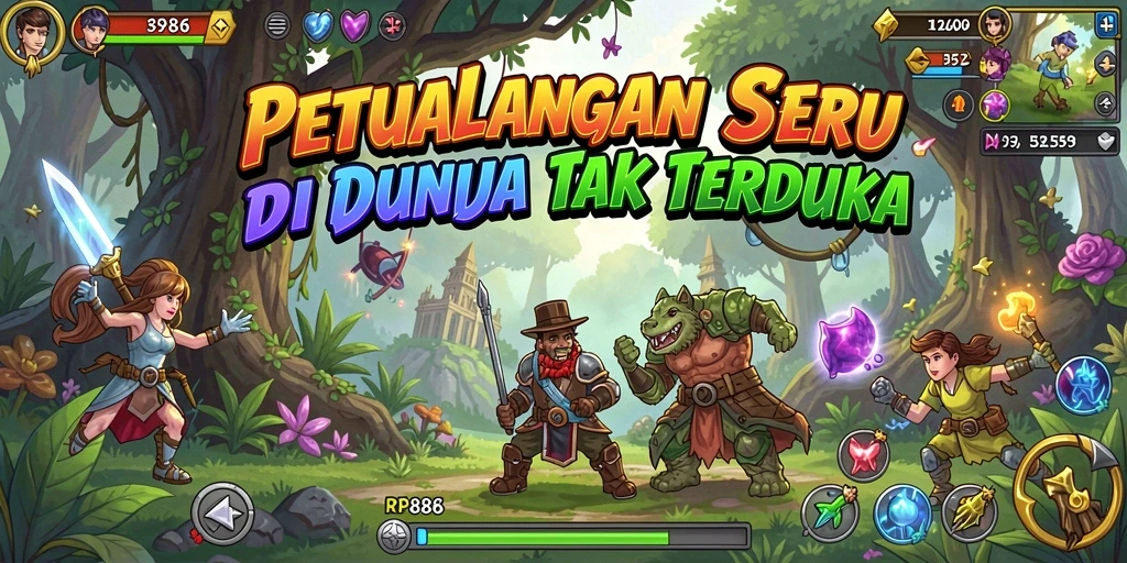 Screenshot gameplay RP886 menampilkan aksi mendebarkan di dunia petualangan.