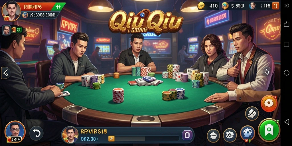 Screenshot gameplay RPVIP6 yang menampilkan aksi QiuQiu.