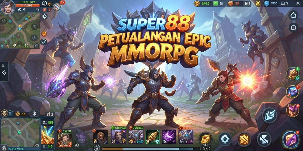 Tampilan gameplay yang mendebarkan dalam dunia SUPER88 MMORPG.