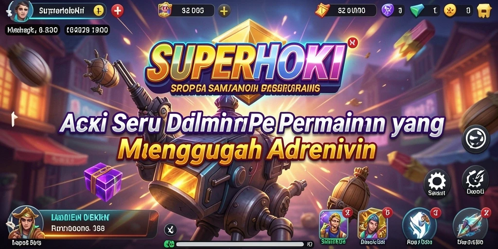 Tampilan gameplay mendebarkan dari SUPERHOKI dalam aksi penuh adrenalin.