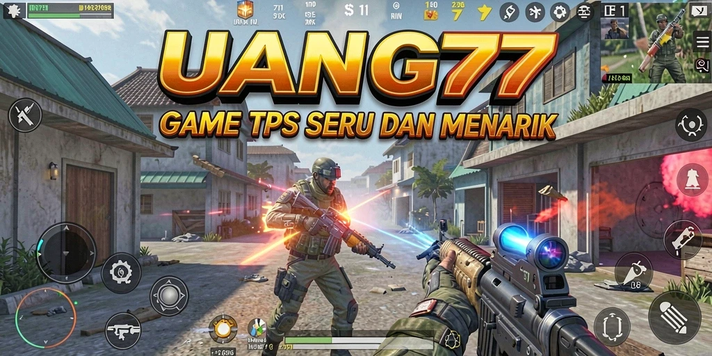 Tangkapan layar UANG77 menampilkan aksi pertempuran seru di medan perang.