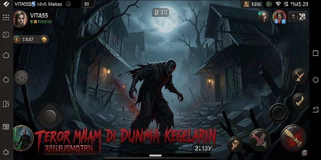 Tampilan gameplay VITA555 yang menyeramkan dan mencekam.