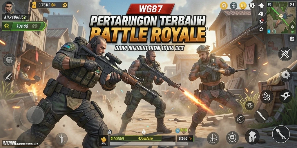 Screenshot dari gameplay seru dalam WG87 Battle Royale.