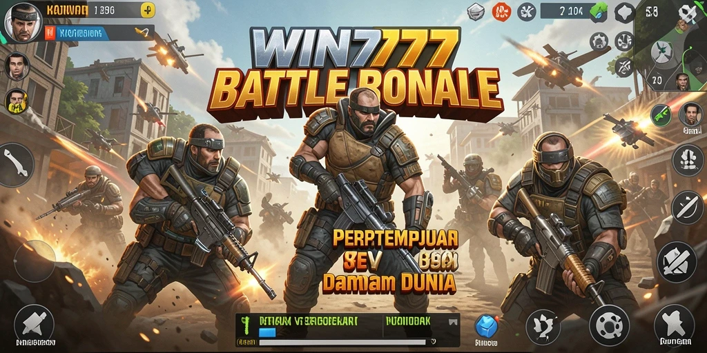 Gameplay seru WIN777 dalam pertempuran Battle Royale.