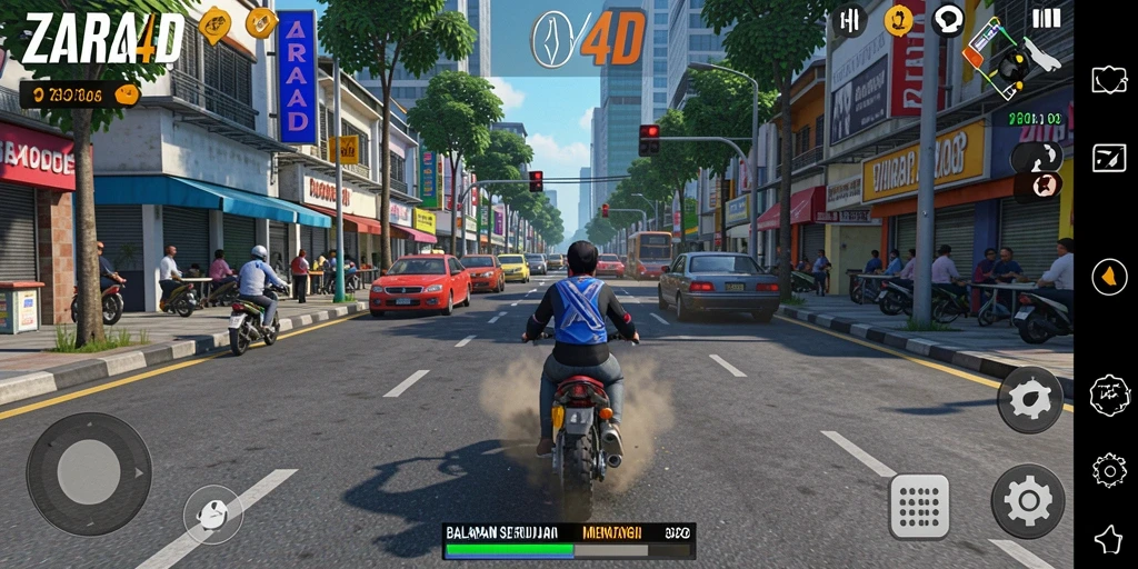 Tampilan gameplay Racing yang menegangkan di ZARA4D.